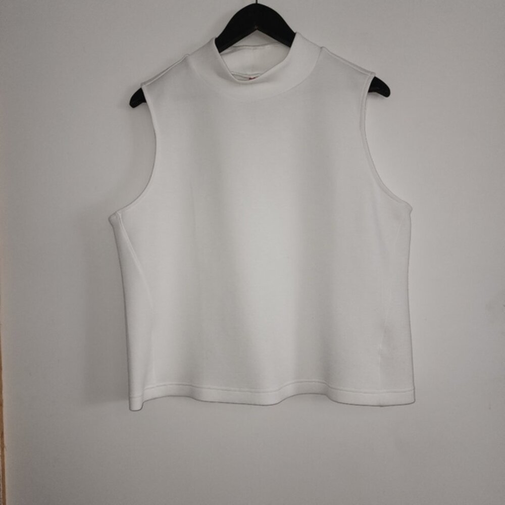 Spanx AirEssentials Mock Neck White Sleeveless Top Size 1xl